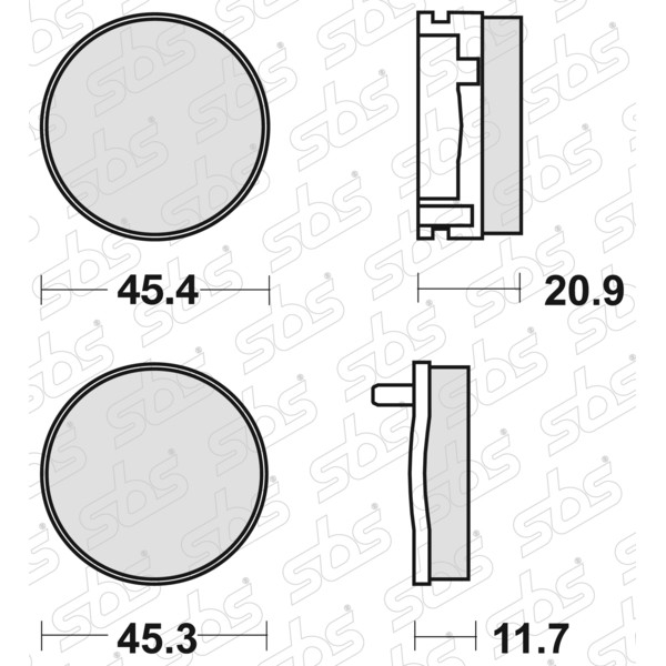 Plaquettes de frein 521 HF
