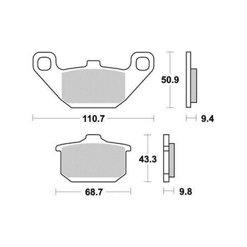 Plaquettes de frein S1002N Sifam